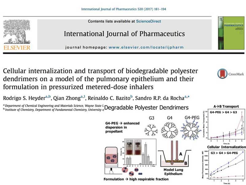the article Cellular internalization and transport of biodegradable polyester dendrimers on a model of the pulmonary epithelium and their formulation in pressurized metered-dose inhalers as it appears in the print version of the journal science direct