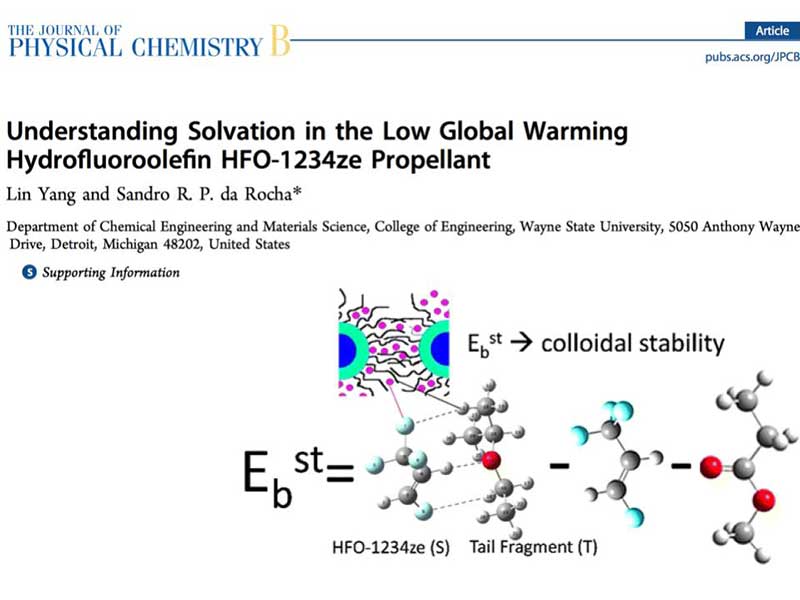 the article Understanding Solvation in the Low Global Warming Hydrofluoroolefin HFO-1234ze Propellant as it appears in the print version of the journal of physical chemistry b